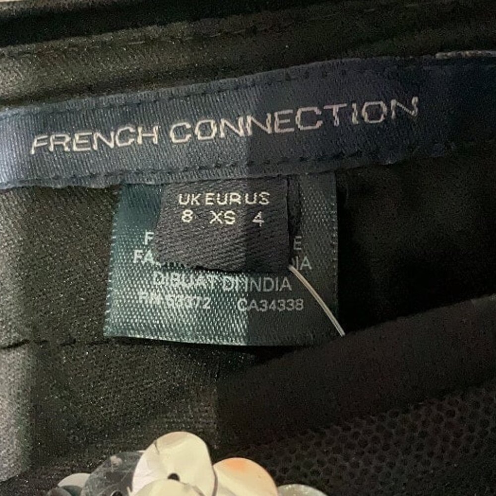 NWT French Connection black dress with silver diamond sequins, size 4 - Picture 13 of 13